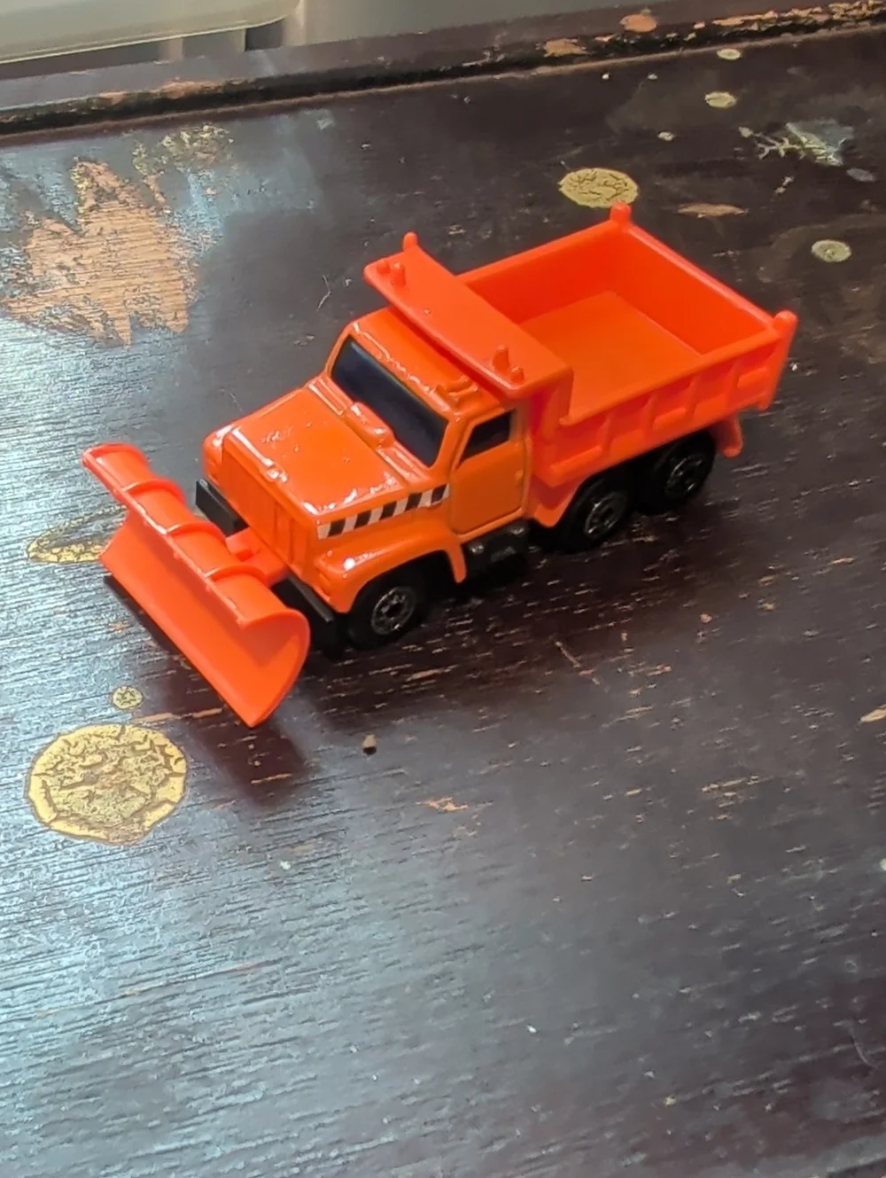 Orange Kids Snow Plow Dump Truck Toy - Classic Play Vehicle